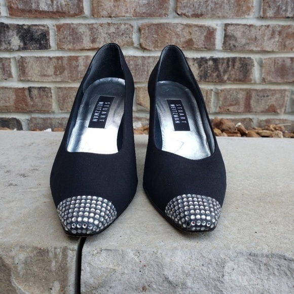 STUART WEITZMAN Rhinestones Embellished Heels 8.5 - Picture 2 of 6